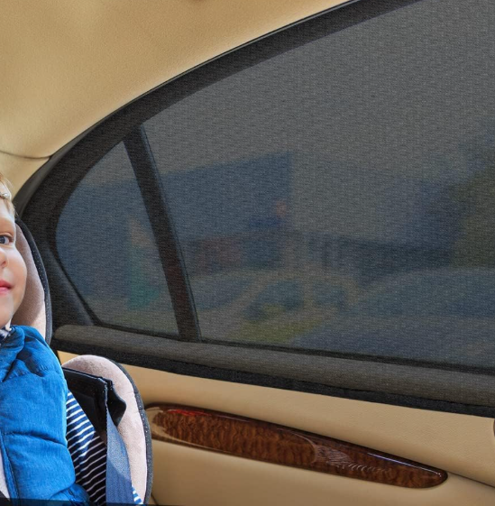 13.1 Large Mesh Rear Side Window Sunshades for Family Travel 2 Pack - Image 1