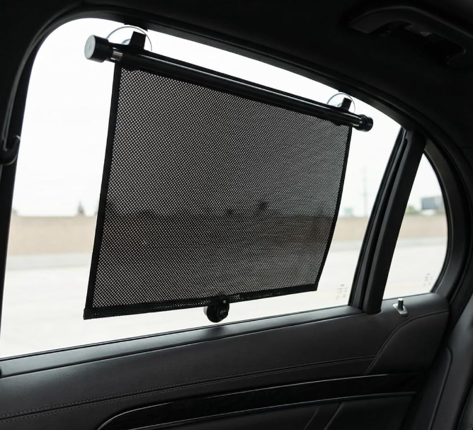 3.1 Retractable Side Window Sunshades for Heat and UV Protection 2 Pack - Image 1