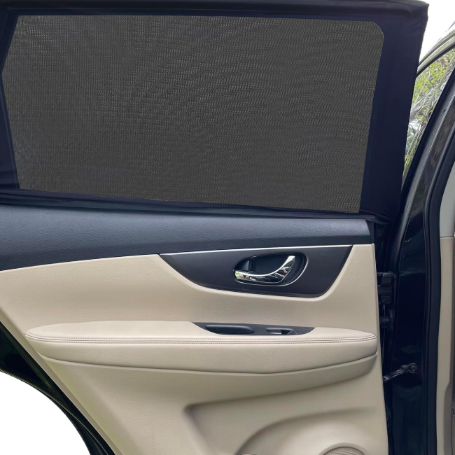 8.1 Breathable Car Window Covers with Sun and Insect Protection 2 Pack - Image 1